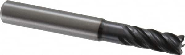 Kennametal - 7mm, 5 Flute, Solid Carbide, 0.4mm Corner Radius End Mill - 63mm OAL, 16mm LOC - Caliber Tooling