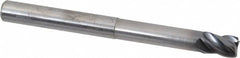 Kennametal - 3/8", 4 Flute, Solid Carbide, 0.03" Corner Radius End Mill - 4" OAL, 1/2" LOC, 2" Extended Reach - Caliber Tooling