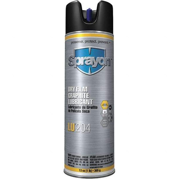 Sprayon - 10 oz Aerosol Dry Film Lubricant - Black, -40°F to 850°F - Caliber Tooling