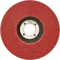 Brite Star - 4-1/2" Diam, 1-1/2" Face Width, Fine Grade, Aluminum Oxide Deburring Wheel - Unitized, Medium Grade, 11,000 RPM - Caliber Tooling