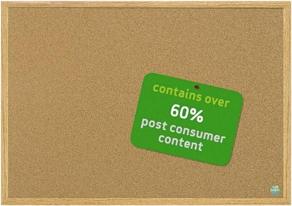 MasterVision - 48" Wide x 36" High Open Cork Bulletin Board - Natural (Color) - Caliber Tooling