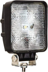 Buyers Products - 12 to 24 Volt, Clear Flood Beam Light - 1.2 Amps, 1,050 Lumens, 5 LED Lamp - Caliber Tooling