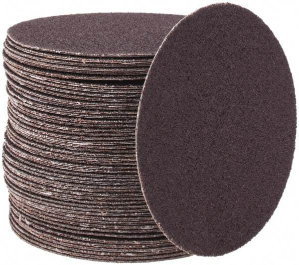 Tru-Maxx - 3" Diam, 120 Grit Aluminum Oxide Adhesive PSA Disc - Fine Grade, X Weighted Cloth Backing, For Right Angle/Vertical Shaft Portable Grinders - Caliber Tooling