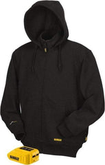 DeWALT - Size 3XL Heated & Cold Weather Jacket - Black, Cotton & Polyester, Zipper Closure - Caliber Tooling