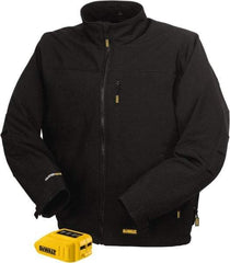 DeWALT - Size 2XL Heated & Cold Weather Jacket - Black, Polyester, Zipper Closure, 58" Chest - Caliber Tooling