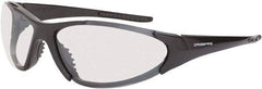 CrossFire - Indoor/Outdoor Lenses, Framed Safety Glasses - Scratch Resistant, Black Frame, Size Universal, Wrap Around - Caliber Tooling