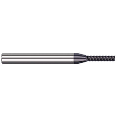 Corner Radius End Mill: 1/4″ Dia, 1-1/4″ LOC, 0.01″ Radius, 7 Flutes, Solid Carbide 4″ OAL, 1/4″ Shank Dia, 41 ° Helix, AlTiN Nano Coated, Corner Radius End