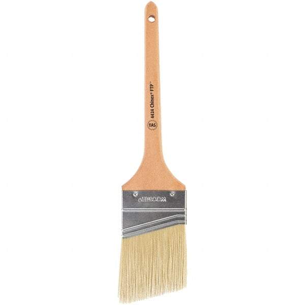 Wooster Brush - 1" Flat Polyester Varnish Brush - 2-3/16" Bristle Length, 4-13/16" Wood Handle - Caliber Tooling