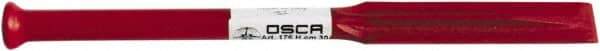 Osca - 12" OAL x 2-1/2" Blade Width Brick Chisel - Chrome Vanadium Steel Handle - Caliber Tooling