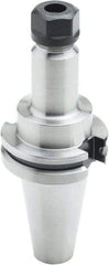 Parlec - 0.04" to 1/2" Capacity, 4" Projection, CAT40 Dual Contact Taper, ER20 Collet Chuck - 1/2" Shank Diam - Exact Industrial Supply