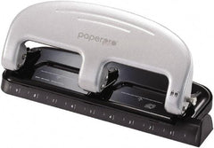 PaperPro - Paper Punches Type: 20 Sheet Manual Three Hole Punch Color: Black/Silver - Caliber Tooling