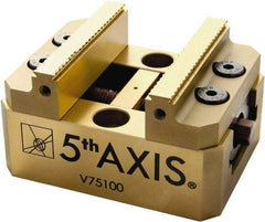 5th Axis - 3" Jaw Width, 56mm High x 4" Long x 3" Wide Vise - For Use with 5 Axis Workholding Systems - Caliber Tooling