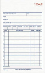 Adams Business Forms - 50 Sheet, 4-3/16 x 7-3/16", Sales Order Book - White - Caliber Tooling