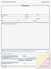 Adams Business Forms - 50 Sheet, 8-1/2 x 11-7/16", Sales Order Book - White, Canary & Pink - Caliber Tooling