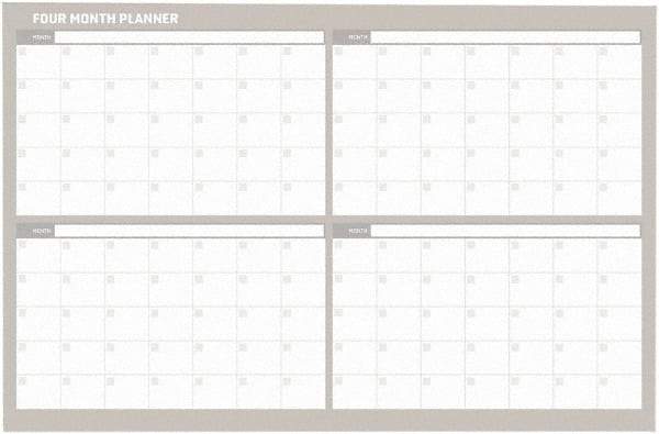 MasterVision - 36 x 48", Wall Calendar - White - Caliber Tooling