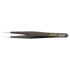 3C SA FINE ROUNDED SHORTER TWEEZERS - Caliber Tooling