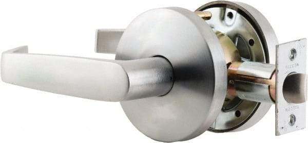 Falcon - Privacy Lever Lockset for 1-3/8 to 1-7/8" Thick Doors - 2-3/4" Back Set, Stainless Steel, Satin Chrome Finish - Caliber Tooling