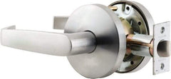 Falcon - Entrance Lever Lockset for 1-3/8 to 1-7/8" Thick Doors - 2-3/4" Back Set, 6 Pin C Keyway Cylinder, Stainless Steel, Satin Chrome Finish - Caliber Tooling