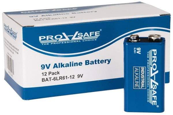 PRO-SAFE - Size 9V, Alkaline, Standard Battery - 9 Volts, Miniature Snap Terminal, 6LR61 - Caliber Tooling