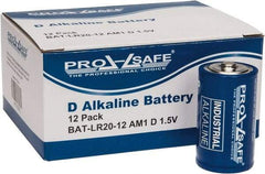 PRO-SAFE - Size D, Alkaline, Standard Battery - 1.5 Volts, Flat Terminal, LR20 - Caliber Tooling