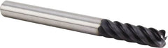 Kennametal - 3/8", 5 Flute, Single End, Solid Carbide, 0.015" Corner Radius End Mill - 4" OAL, 43° Helix, Right Hand Flute, 1-1/8" LOC, Right Hand Cut - Caliber Tooling