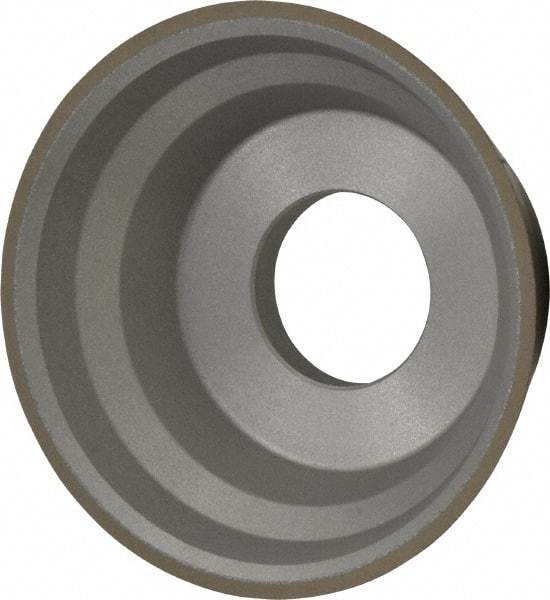 Norton - 3-3/4" Diam, 1-1/4" Hole Size, 1-1/2" Overall Thickness, 320 Grit, Type 11 Tool & Cutter Grinding Wheel - Extra Fine Grade, Diamond, R Hardness, Resinoid Bond - Caliber Tooling