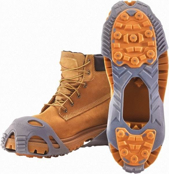 Winter Walking - Size XL, (Women's Size L) Overshoe Cleat - Tungsten Carbide Stud Traction, Gray - Caliber Tooling