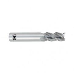 1 Dia. x 4 Overall Length 3-Flute Square End Solid Carbide SE End Mill-Round Shank-Center Cutting-Uncoated - Caliber Tooling