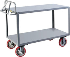 Little Giant - 3,600 Lb Capacity, 30" Wide x 53-1/2" Long x 42" High Shelf Cart - 2 Shelf, Steel - Caliber Tooling