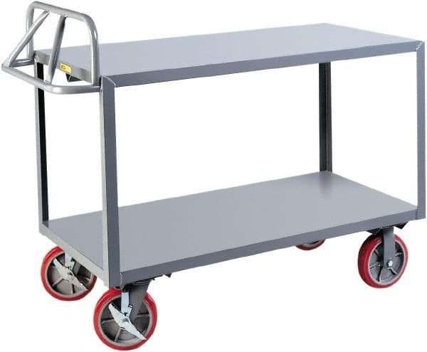 Little Giant - 3,600 Lb Capacity, 30" Wide x 65-1/2" Long x 42" High Shelf Cart - 2 Shelf, Steel - Caliber Tooling