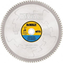 DeWALT - 14" Diam, 1" Arbor Hole Diam, 90 Tooth Wet & Dry Cut Saw Blade - Carbide-Tipped, Standard Round Arbor - Caliber Tooling