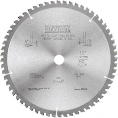 DeWALT - 12" Diam, 1" Arbor Hole Diam, 60 Tooth Wet & Dry Cut Saw Blade - Carbide-Tipped, Standard Round Arbor - Caliber Tooling