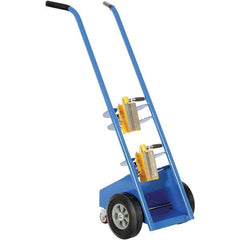 Vestil - 350 Lb Capacity 50" OAH Hand Truck - Dual Handle, Metal, Rubber Wheels - Caliber Tooling