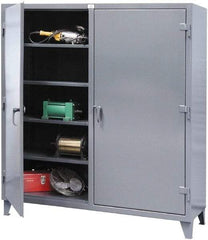 Strong Hold - 6 Shelf Locking Storage Cabinet - Steel, 36" Wide x 24" Deep x 66" High, Dark Gray - Caliber Tooling