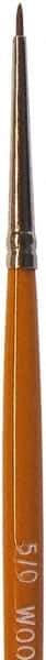 Wooster Brush - #5/0 Sable Artist's Paint Brush - 3/32" Wide, 3/16" Bristle Length, 5-21/32" Plastic Handle - Caliber Tooling