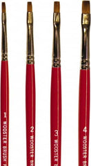 Wooster Brush - #2 Sable Artist's Paint Brush - 1/8" Wide, 1/4" Bristle Length, 5-5/8" Plastic Handle - Caliber Tooling