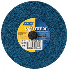 Norton - 3" Medium Grade Aluminum Oxide Deburring Disc - Quick Change Connection - Caliber Tooling