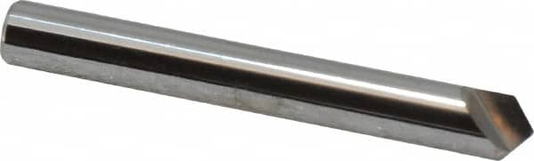 Keo - 1/4" Head Diam, 1/4" Shank Diam, 1 Flute 100° Solid Carbide Countersink - Bright Finish, 2" OAL, Single End - Caliber Tooling