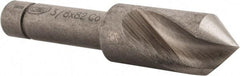 Keo - 3/8" Head Diam, 1/4" Shank Diam, 1 Flute 82° Cobalt Countersink - Bright Finish, 1-3/4" OAL, Single End - Caliber Tooling