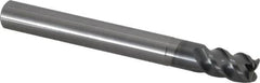 OSG - 12mm, 4 Flute, Single End, Solid Carbide, 1mm Corner Radius End Mill - 110mm OAL, 45° Helix, Right Hand Flute, 18mm LOC, Right Hand Cut, 36mm Extended Reach - Caliber Tooling