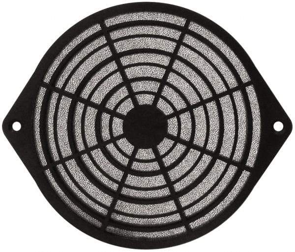 Made in USA - 162mm High x 162mm Wide x 7.9mm Deep, Tube Axial Fan Air Filter Assembly - 93% Capture Efficiency, Polyurethane Foam Media, 175°F Max, 45 Pores per Inch, Use with 162mm Round Tube Axial Fans - Caliber Tooling