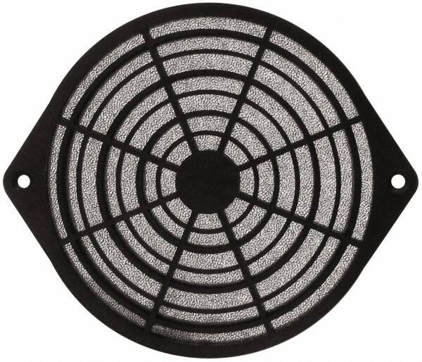Made in USA - 120mm High x 120mm Wide x 11.2mm Deep, Tube Axial Fan Air Filter Assembly - 93% Capture Efficiency, Polyurethane Foam Media, 175°F Max, 45 Pores per Inch, Use with 120mm Square Tube Axial Fans - Caliber Tooling