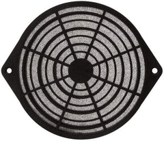 Made in USA - 162mm High x 162mm Wide x 7.9mm Deep, Tube Axial Fan Air Filter Assembly - 93% Capture Efficiency, Polyurethane Foam Media, 175°F Max, 45 Pores per Inch, Use with 162mm Round Tube Axial Fans - Caliber Tooling