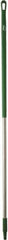 Vikan - 60 x 1-1/4" Stainless Steel Squeegee Handle - European Threaded Connection, Green - Caliber Tooling