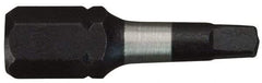 Milwaukee Tool - #3" Square Size Square Recess Bit - 1/4" Hex Drive, 1" OAL - Caliber Tooling