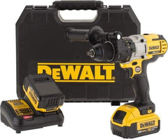 DeWALT - 20 Volt 1/2" Chuck Mid-Handle Cordless Drill - 0-575 & 0-1350 & 0-2000 RPM, Single-Sleeve Ratcheting Chuck, Reversible, 2 Lithium-Ion Batteries Included - Caliber Tooling