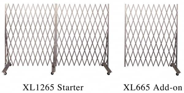 Illinois Engineered Products - 102" High Portable Traffic Control Gate - Galvanized Steel, Silver - Caliber Tooling