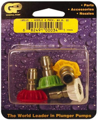 Value Collection - 5,000 psi Fixed, Quick Disconnect Pressure Washer Nozzle - 4mm Orifice Diam, 1/4" Thread - Caliber Tooling