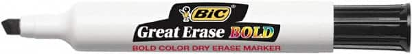 Bic - Bold, Chisel Tip, Black Dry Erase Markers - For Use with Dry Erase Boards - Caliber Tooling