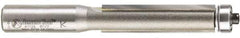 Amana Tool - 1/2" Cut Diam, 2" Length of Cut, 2 Flute Flush Trim Edge Profile Router Bit - Carbide-Tipped, 1/2" Shank Diam, 4-1/4" OAL, Uncoated - Caliber Tooling